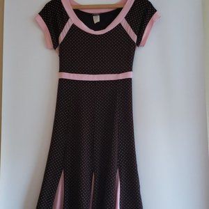Comet and Cupid Polka Dot 2Tone Short Sleeve Dress